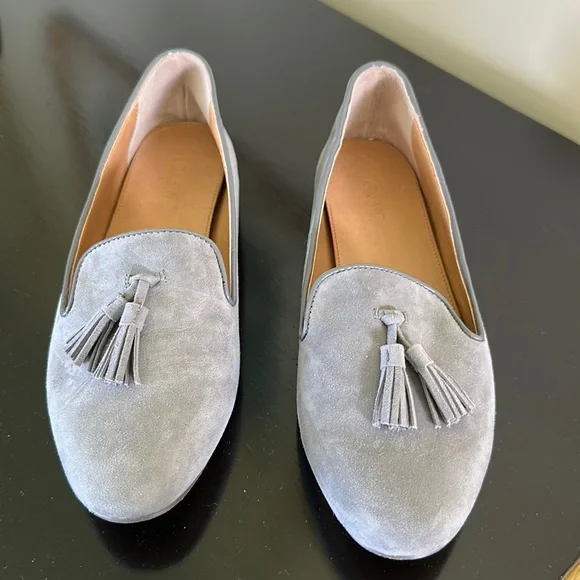 J. Crew Men\'s Suede Tassel Loafers - Light Gray Alden® For J.Crew Suede Tassel Loafers For Men | J.Crew main image 2